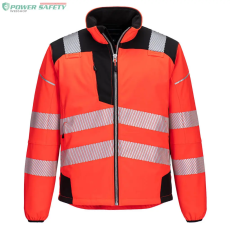 Portwest PW3 Hi-Vis Softshell kabát - Piros/Fekete