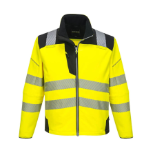 Portwest PW3 Hi-Vis Softshell kabát (sárga/fekete, M) láthatósági ruházat
