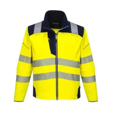 Portwest PW3 Hi-Vis Softshell kabát Yellow/Navy M láthatósági ruházat