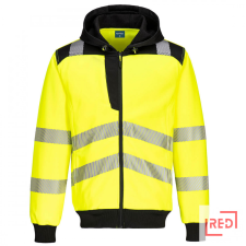 Portwest PW3 Hi-Vis zippzáras kapucnis pulóver munkaruha