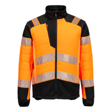 Portwest PW3 Láthatósági hibrid steppelt kabát Narancs/Fekete 4XL