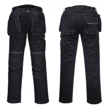 Portwest PW3 Stretch Holster Work derekas nadrág Fekete munkaruha