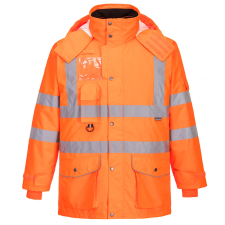 Portwest RT27 Hi-Vis légáteresztő az 7-in-1 közlekedési kabát láthatósági ruházat
