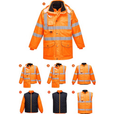 Portwest RT27 HiVis 7:1-ben jól láthatósági kabát, GO/RT (NARANCS, 3XL)