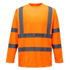  Portwest S178 Hi-Vis jól láthatósági hosszú ujjú póló (narancs)