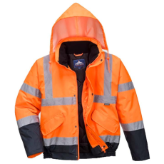 Portwest S266 Hi-Vis kéttónusú bomber dzseki narancs