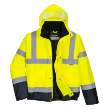 Portwest S266YNRXL Portwest Hi-Vis kéttónusú bomber kabát munkaruha