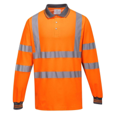 Portwest -S271 hosszú ujjú pamut komfort pólóing HiVis XXL narancs