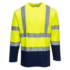 Portwest S280 Kéttónusú, hosszú ujjú Cotton Comfort póló munkaruha