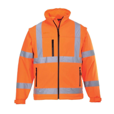 Portwest -S428 2 az 1-ben Softshell HiVis (3L) Védőkabát narancssárga 4XL láthatósági ruházat
