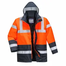 Portwest S466 Hi-Vis Contrast Traffic kabát piros/navy színben munkaruha