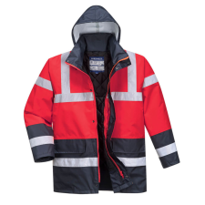 Portwest S466 Kontraszt Traffic Jól láthatósági kabát (PIROS/NAVY, XL) láthatósági ruházat