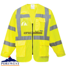 Portwest S475 Jól láthatósági vezetői dzseki (SÁRGA, XL) 1 db láthatósági ruházat