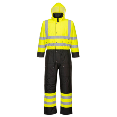 Portwest S485 Hi-Vis Contrast vízálló bélelt overál sárga-fekete