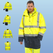 Portwest S768 5 az 1-ben jól láthatósági kabát (SÁRGA/NAVY, XS) láthatósági ruházat