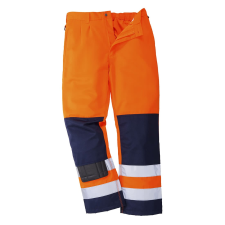 Portwest Seville Hi-Vis nadrág (narancs/tengerészkék, M) láthatósági ruházat
