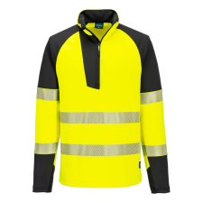 Portwest T172 PW3 Hi-Vis 1/4 cipzáras hosszú ujjú póló munkaruha
