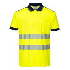 Portwest T180 Portwest PW3 Vision Jól láthatósági pólóing (sárga/navy, S)
