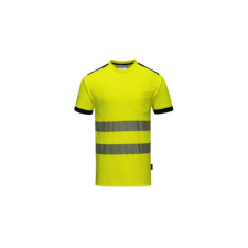 Portwest T181 jólláthatósági munkavédelmi póló sárga/fekete színben láthatósági ruházat