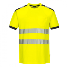 Portwest T181 Portwest PW3 Vision Jól láthatósági póló (sárga/szürke, 3XL) láthatósági ruházat