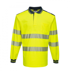 Portwest T184 PW3 Jól láthatósági hosszú ujjú pólóing sárga-sötétkék