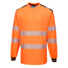 Portwest T185OBRS Portwest PW3 Hi-Vis hosszú ujjú póló munkaruha