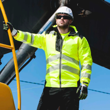 Portwest T400 Portwest PW3 Vision Jól láthatósági kabát (sárga/fekete, XL) láthatósági ruházat