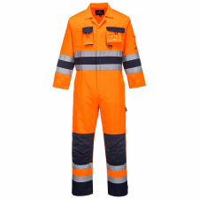 Portwest Texo Hi-Vis overál (narancs/tengerészkék, XXL) láthatósági ruházat
