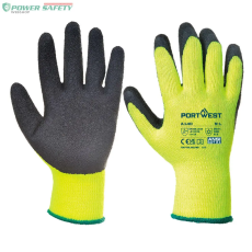Portwest Thermal latex mártott kesztyű - Fekete