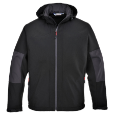 Portwest TK53 Softshell dzseki kapucnival (FEKETE, 3XL) munkaruha
