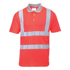 Portwest Védő póló fényvisszaverő csíkokkal, poliészter-S477 Red XXL