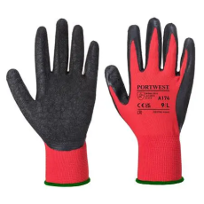 Portwest Védőkesztyű, latex, M méret "Flex Grip", piros-fekete
