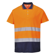 Portwest Védőpóló gallérral és fényvisszaverő csíkokkal Comfort Bicolor Portwest-S174 XXL Orange