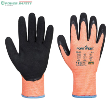 Portwest Vis-Tex Winter Cut D13 nitril kesztyű - Narancs/Fekete