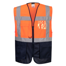 Portwest Warsaw vezetői mellény Orange/Navy XS láthatósági ruházat