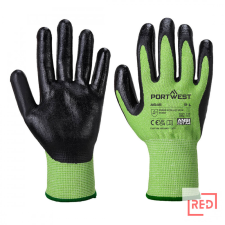 Portwest Zöld vágásbiztos nitril hab kesztyű védőkesztyű