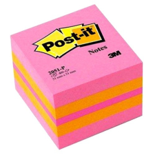 POST-IT Öntapadós jegyzet 3M Post-it LP2051P 51x51mm mini kocka vegyes pink 400 lap jegyzettömb