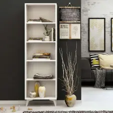  Potena fehér könyvespolc 50 x 162 x 25 cm bútor