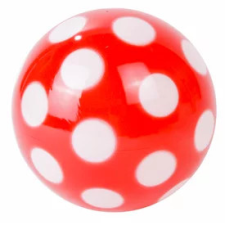  Pöttyös lakkfényű labda - 14 cm, többféle játéklabda