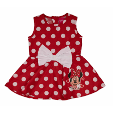  Pöttyös, pörgős kislány nyári ruha fehér masnival, Minnie egérrel lányka ruha