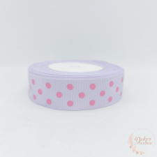  Pöttyös textil szalag - világoslila dekorációs kellék