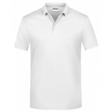 POWEAR JN792-WHITE-M Basic galléros póló fehér -M (POW)