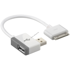 Powery Goobay USB HUB + kábel -  kb. 18cm  USB -> Apple mobiltelefon kellék