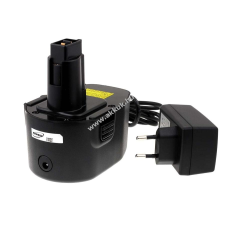 Powery Utángyártott akku Black & Decker GTC510 Li-Ion töltővel barkácsgép akkumulátor
