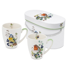  PPD.160102509 Porcelánbögre 0,35l dobozban, 2db-os, Deux Oiseaux bögrék, csészék