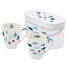 PPD.160102703 Porcelánbögre 0,35l dobozban 2db-os, Seaside bögrék, csészék