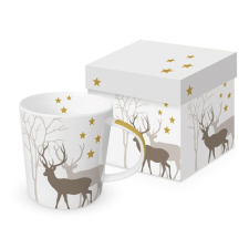  PPD.360302824 Porcelánbögre 0,4l, dobozban, Winter Deers white bögrék, csészék