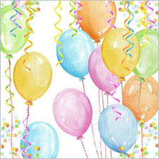 PPD.C133002335 Baloon Party papírszalvéta 33x33cm,20db-os konyhai eszköz