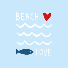 PPD.C133002663 Seaside Beachlove papírszalvéta 33x33cm, 20db-os papírárú, csomagoló és tárolóeszköz