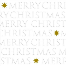 PPD Christmas letters pearl dombornyomott papírszalvéta 33x33cm, 20db-os papírárú, csomagoló és tárolóeszköz